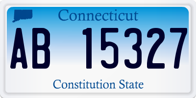 CT license plate AB15327