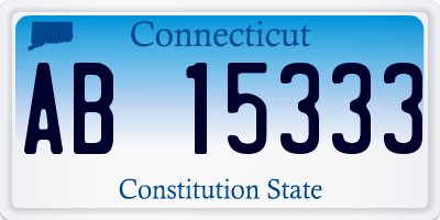 CT license plate AB15333