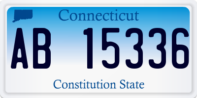 CT license plate AB15336