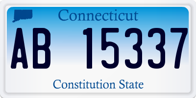 CT license plate AB15337