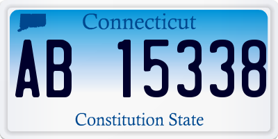 CT license plate AB15338