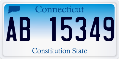 CT license plate AB15349