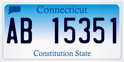 CT license plate AB15351