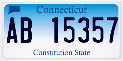 CT license plate AB15357