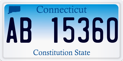 CT license plate AB15360