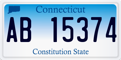 CT license plate AB15374