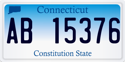 CT license plate AB15376