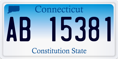 CT license plate AB15381