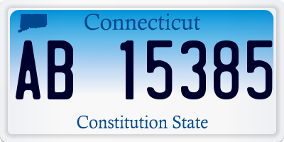 CT license plate AB15385