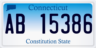 CT license plate AB15386