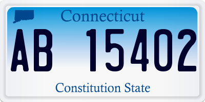 CT license plate AB15402