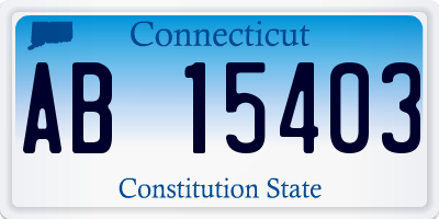 CT license plate AB15403