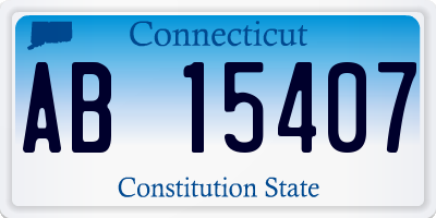 CT license plate AB15407