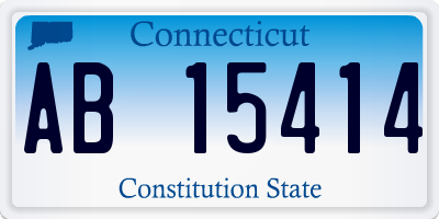 CT license plate AB15414