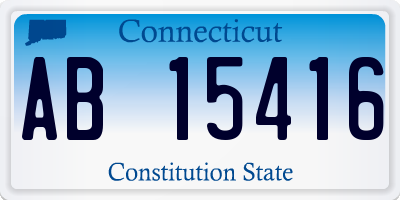 CT license plate AB15416