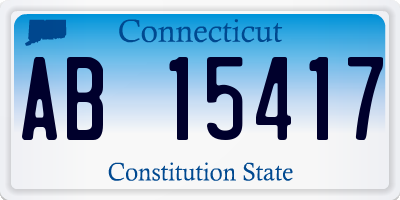 CT license plate AB15417