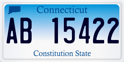 CT license plate AB15422