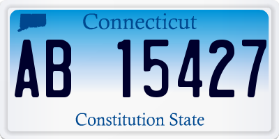 CT license plate AB15427