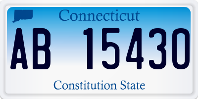 CT license plate AB15430