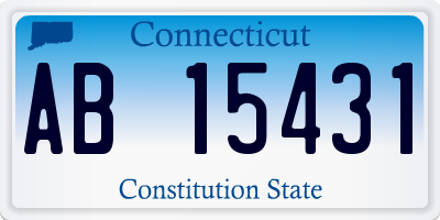 CT license plate AB15431