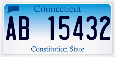 CT license plate AB15432