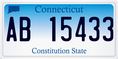 CT license plate AB15433