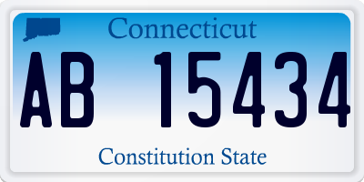 CT license plate AB15434