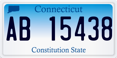 CT license plate AB15438