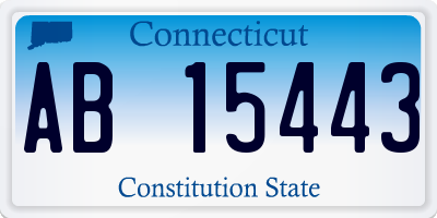 CT license plate AB15443