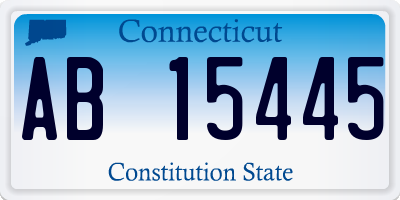 CT license plate AB15445