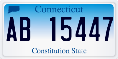 CT license plate AB15447