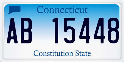 CT license plate AB15448