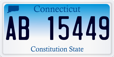 CT license plate AB15449