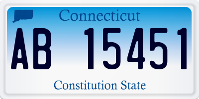 CT license plate AB15451