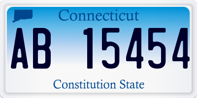 CT license plate AB15454