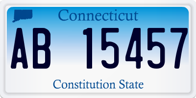 CT license plate AB15457