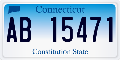 CT license plate AB15471