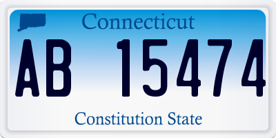 CT license plate AB15474