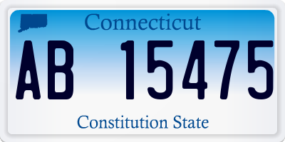 CT license plate AB15475