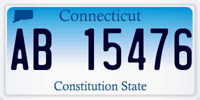 CT license plate AB15476