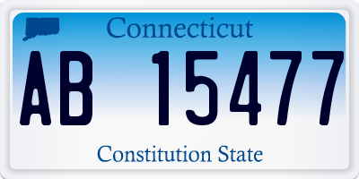 CT license plate AB15477