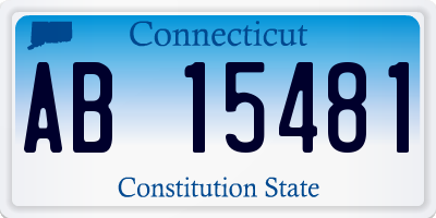 CT license plate AB15481