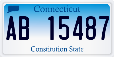 CT license plate AB15487