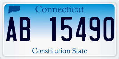 CT license plate AB15490