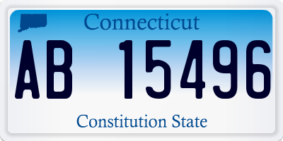 CT license plate AB15496