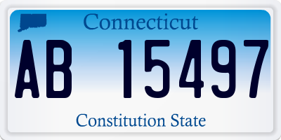 CT license plate AB15497