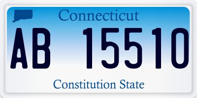 CT license plate AB15510