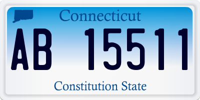 CT license plate AB15511