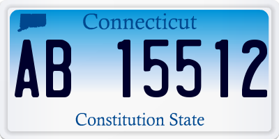 CT license plate AB15512