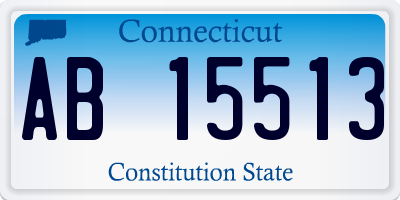 CT license plate AB15513